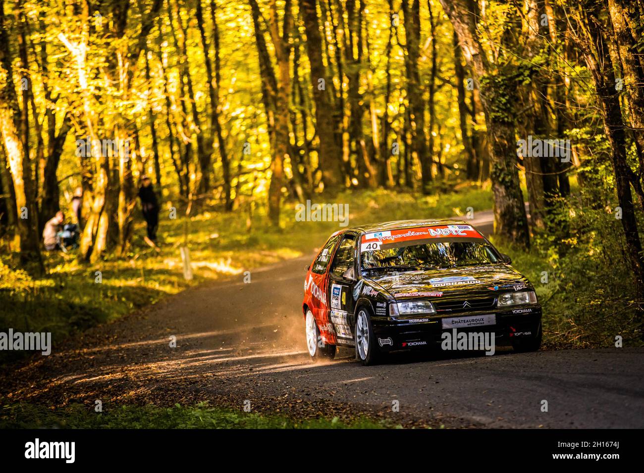 40 SURIN Ludovic, SURIN Eloise, Citroën ZX KIT AUTO FA7K, azione durante la finale Coupe de France des Rallyes 2021 Châteauroux Métropole Centre Val-de-Loire, da ottobre 15 a 16 a Châteauroux, Francia - Foto Bastien Roux / DPPI Foto Stock