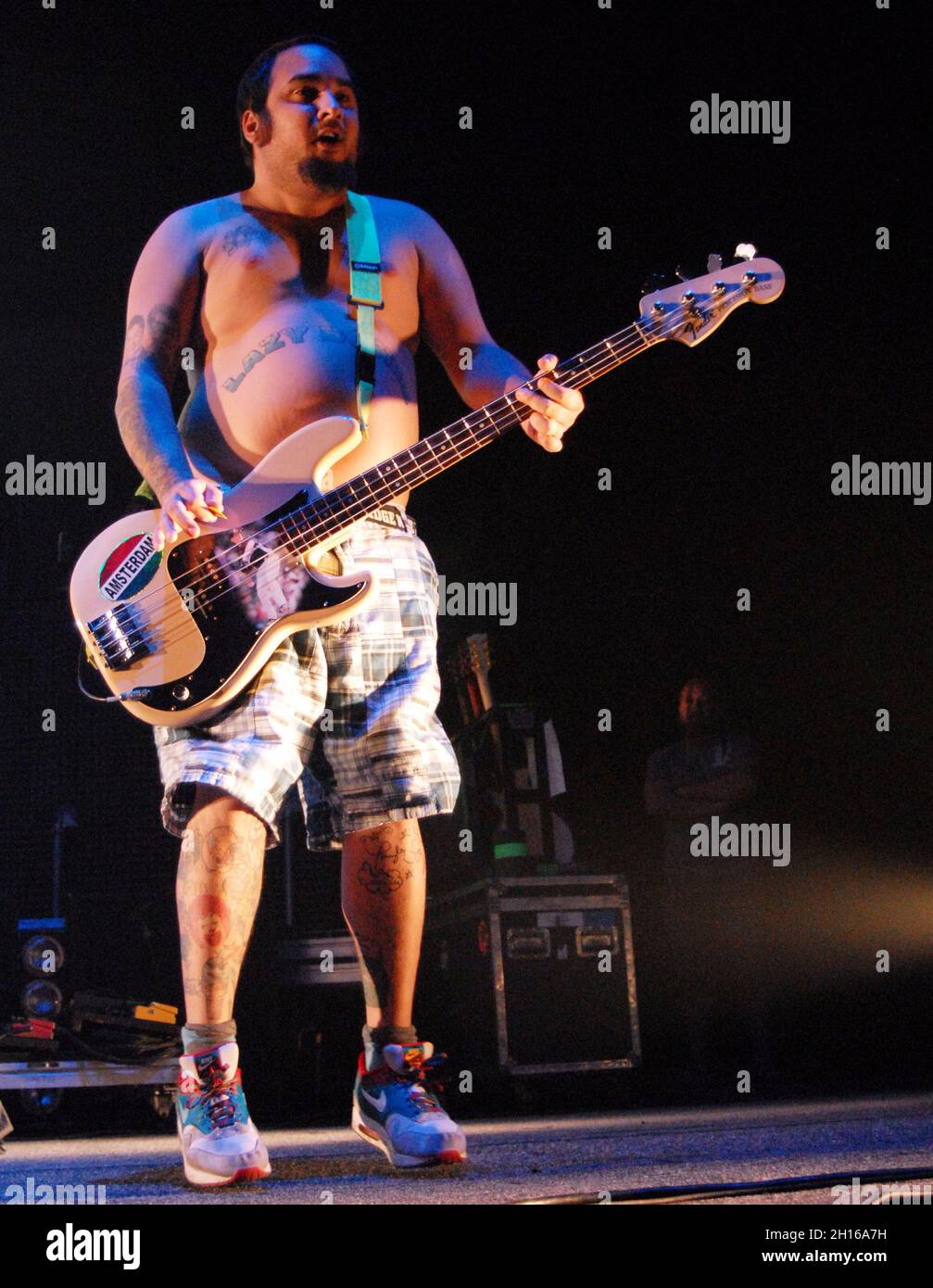 DULUTH, GA - SETTEMBRE 01: Chad Gilbert di New Found Glory suona all'Arena al Gwinnett Center il 1 Settembre 2010 a Duluth, Georgia. CREDIT: Chris McKay / MediaPunch Foto Stock