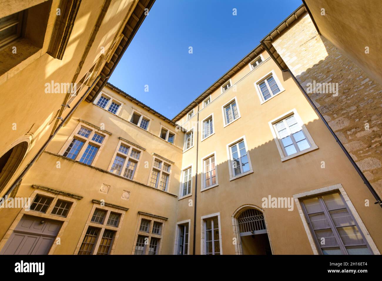 Arrière cour de la Maison de l'Italien Foto Stock