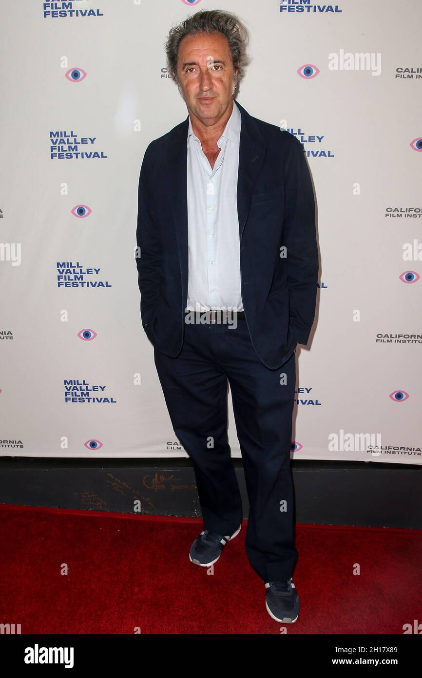 Il regista Paolo Sorrentino arriva alla proiezione del Mill Valley Film Festival di "The Hand of God" presso lo Smith Rafael Film Center il 16 ottobre 2021 a San Rafael, California. Fotografia di Christopher Victorio/imageSPACE per il Mill Valley Film Festival/Sipa USA Foto Stock