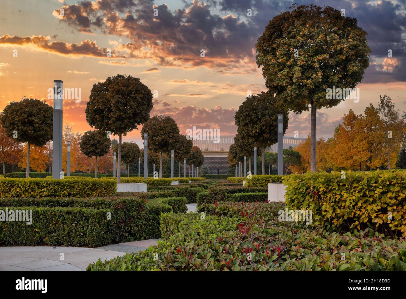 Giardino francese. Parco Galitskogo. Krasnodar. Russia Foto Stock