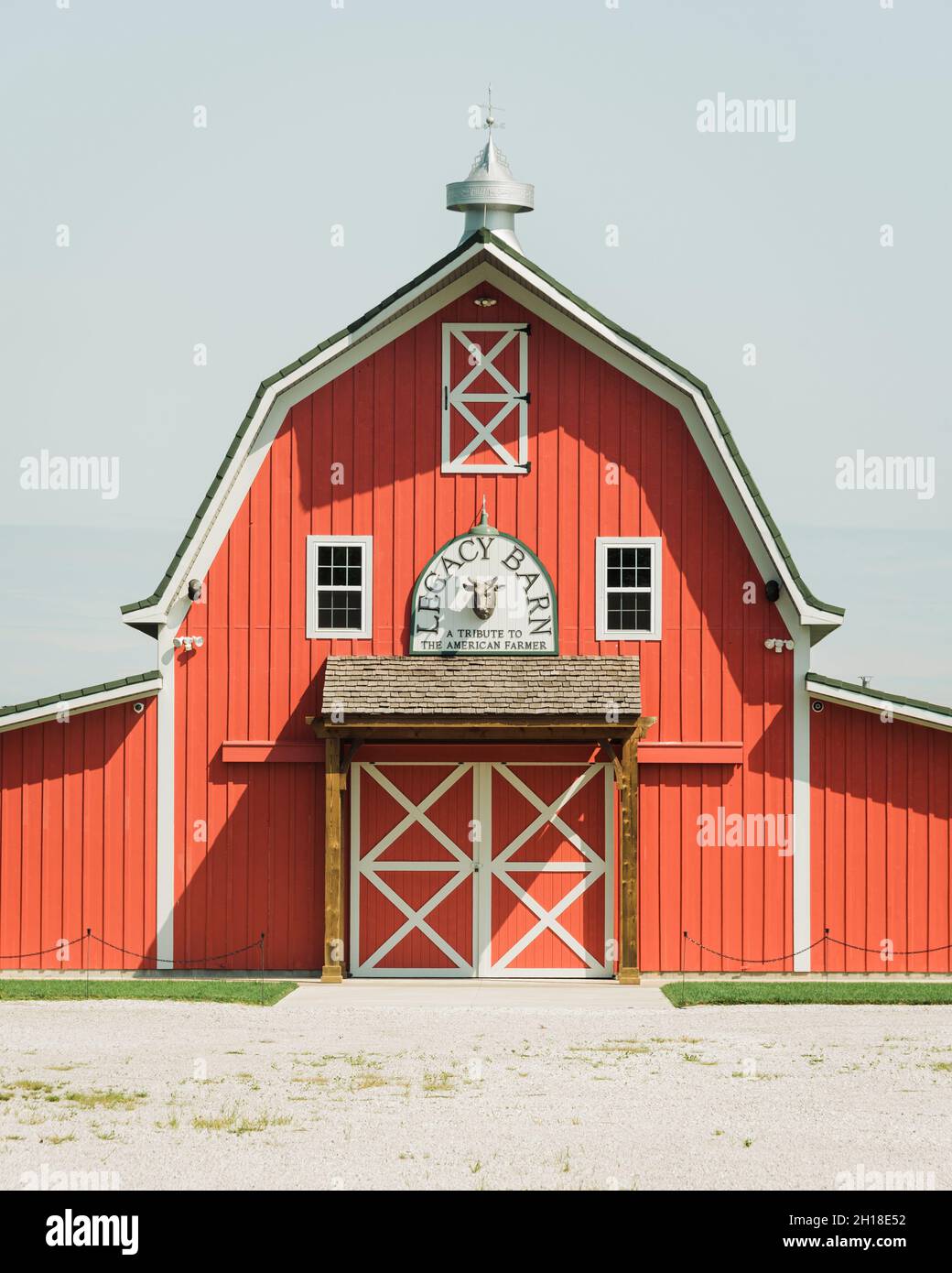 Red Barn a Red Oak II, sulla Route 66 in Missouri Foto Stock