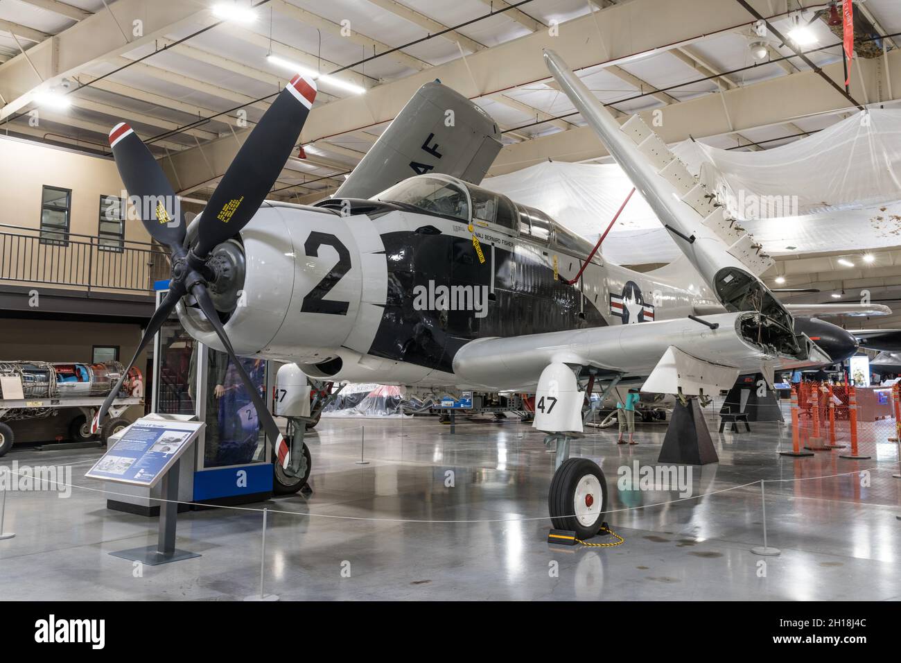 Un aereo da attacco Douglas A-1E Skyraider è stato il principale aereo da attacco a terra nei conflitti tra Corea e Vietnam. Foto Stock