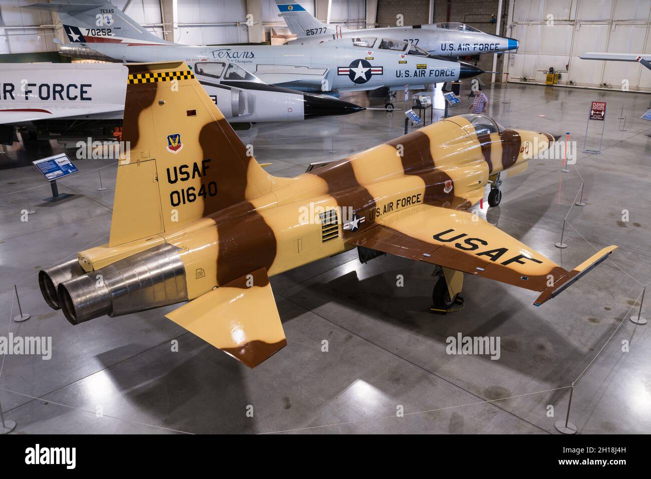 Un aereo da combattimento leggero Northrop F-5E Tiger II all'Hill Aerospace Museum dello Utah. Foto Stock