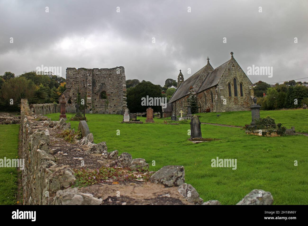 Abbazia di St Dogmaels Foto Stock