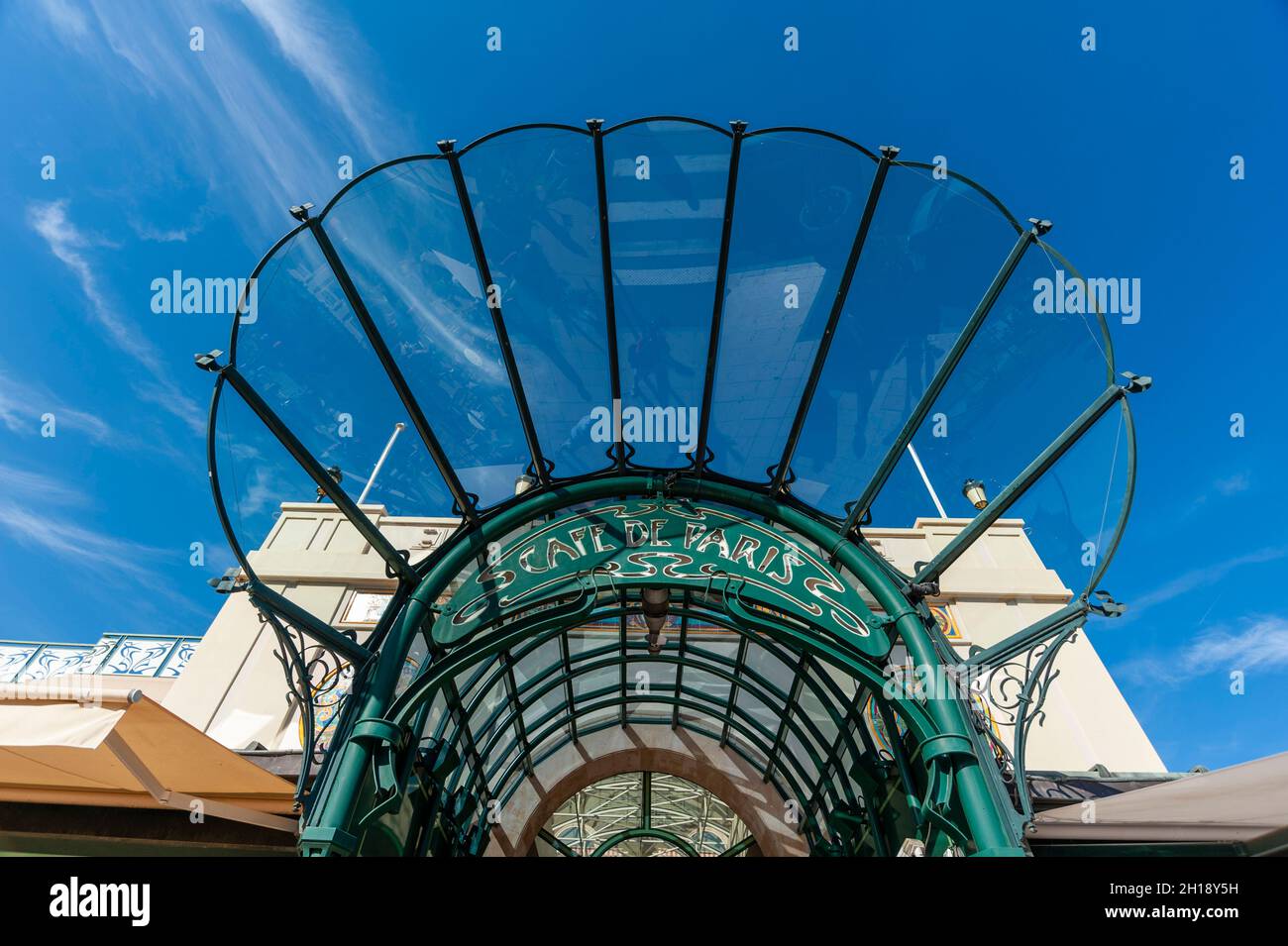 L'ingresso del Cafe de Paris Casino, a Monte Carlo. Monte Carlo, Monaco. Foto Stock