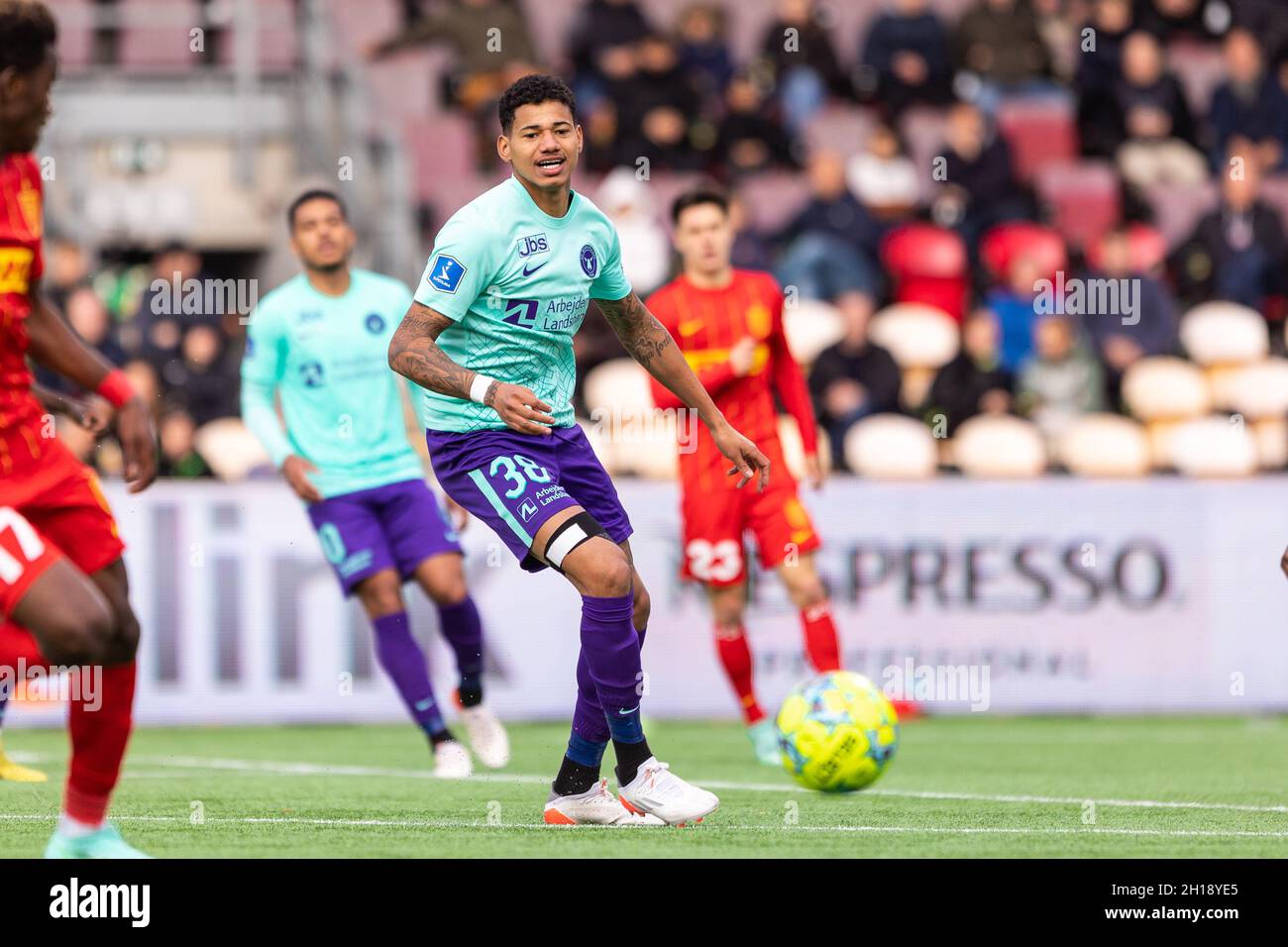 Farum, Danimarca. 17 ottobre 2021. Marrony (38) del FC Midtjylland visto durante la 3F Superliga partita tra FC Nordsjaelland e FC Midtjylland in diritto al Dream Park di Farum, Danimarca. (Photo Credit: Gonzales Photo/Alamy Live News Foto Stock