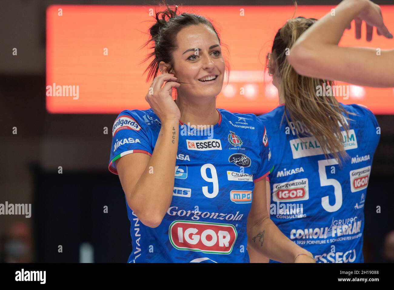 Pala Igor Gorgonzola, Novara, Italia, 17 ottobre 2021, Caterina Bosetti (Igor Gorgonzola Novara) durante Igor Gorgonzola Novara vs VBC ePiu Casalmaggiore - Pallavolo Serie Italiana A1 Donne Match Credit: Live Media Publishing Group/Alamy Live News Foto Stock