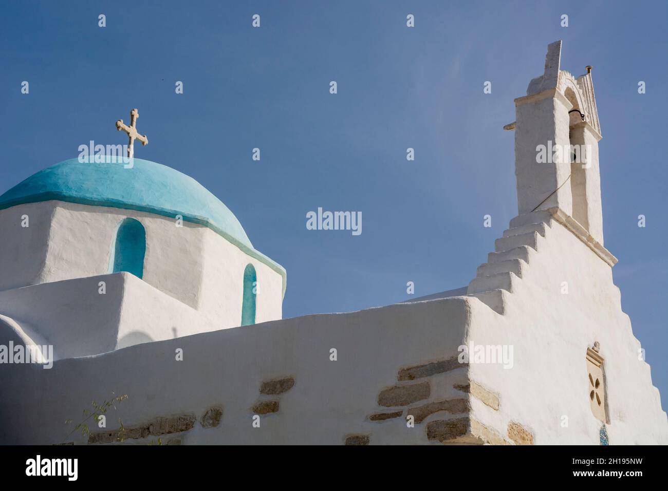 La storica chiesa bizantina di Panagia Ekatontapiliani, a Parikia. Parikia, Isola di Paros, Isole Cicladi, Grecia. Foto Stock