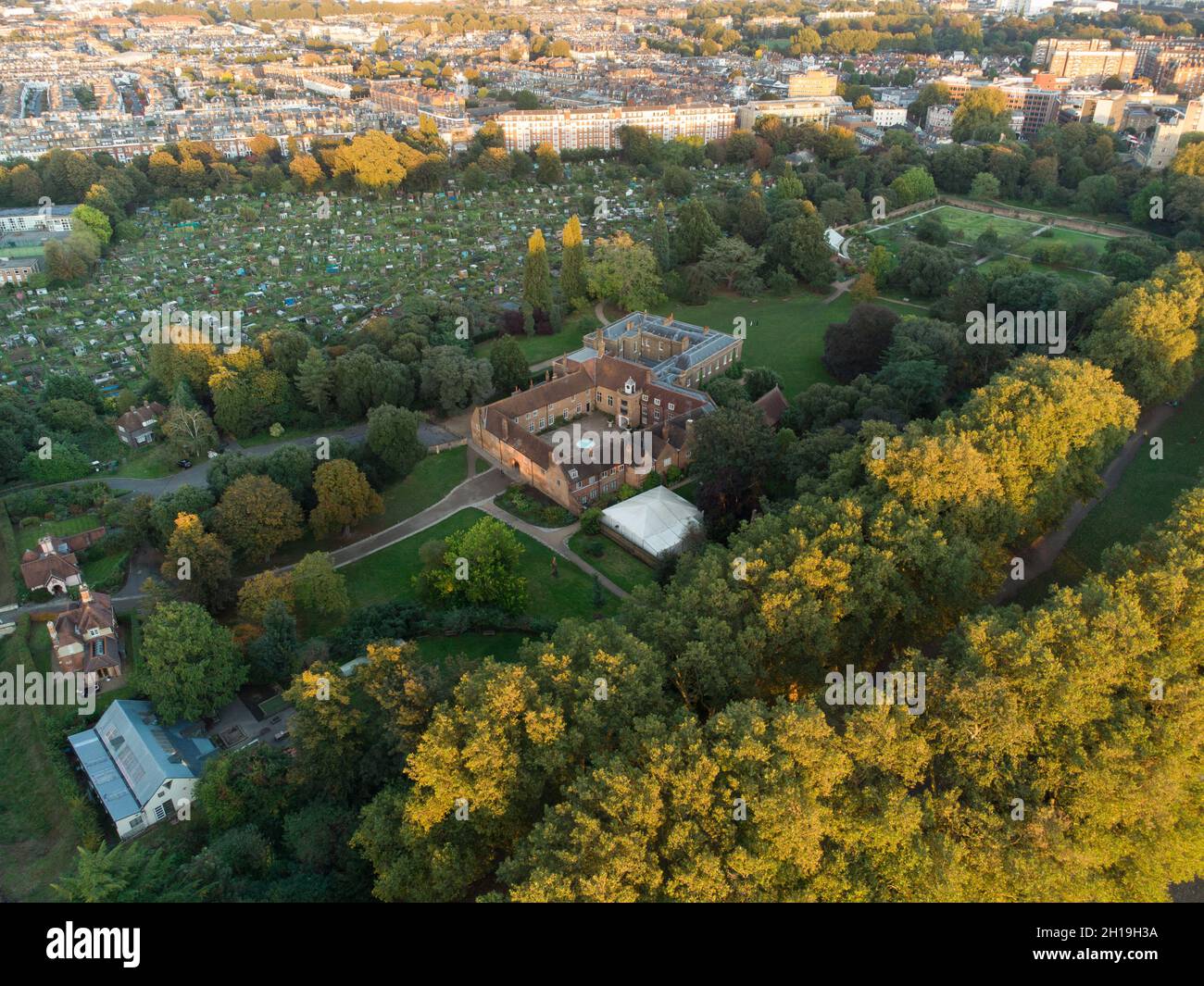 Fulham Palace, vescovo di Londra sul Tamigi, Fulham, Londra, Inghilterra Foto Stock