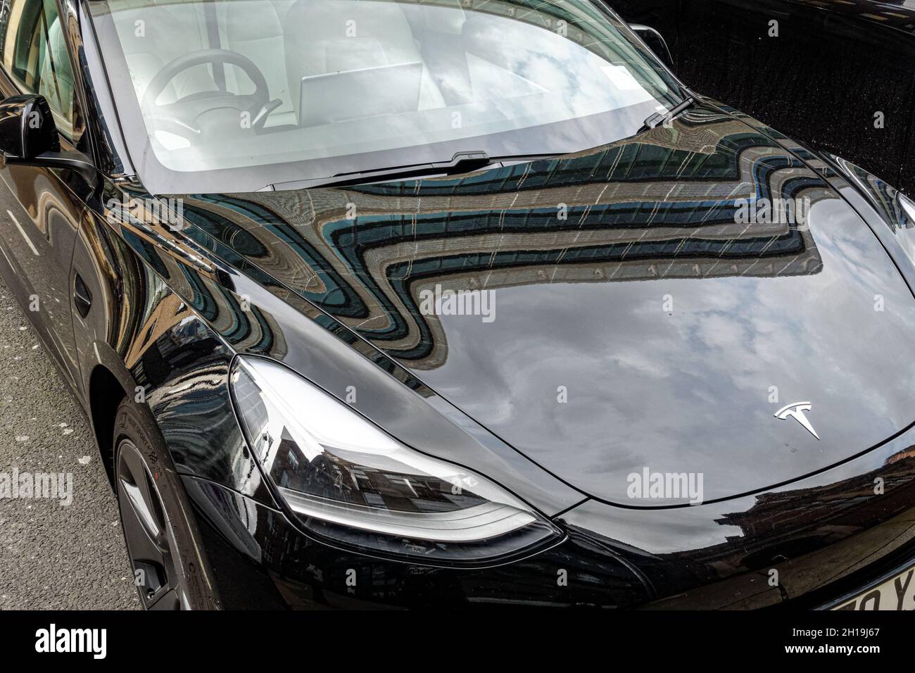 Auto elettrica Tesla Model 3 Foto Stock