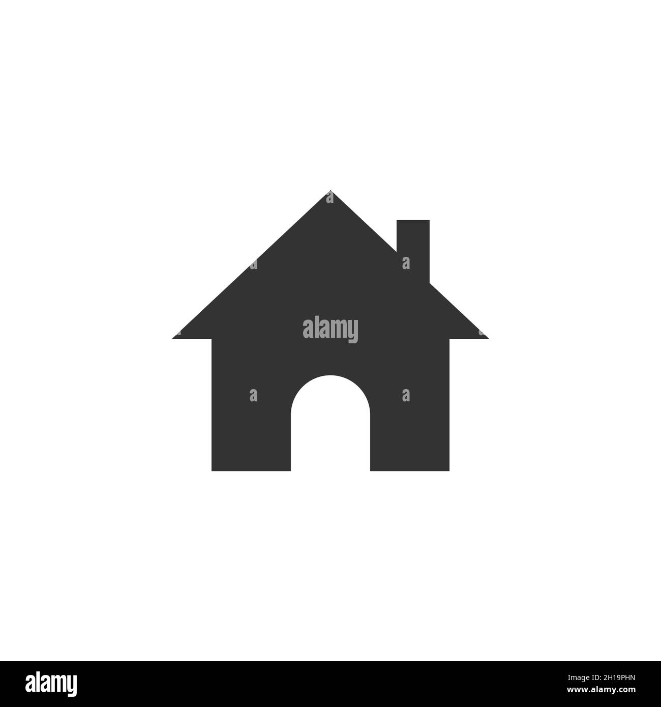 Icona del glifo vettoriale relativo alla casa. Illustrazione Vettoriale