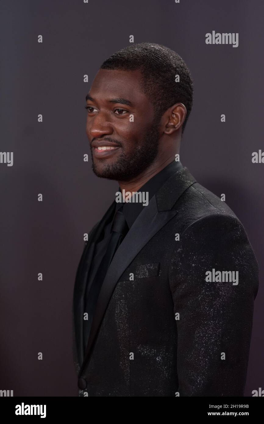 Londra, Regno Unito. 17 ottobre 2021: Malachi Kirby ha partecipato alla tragedia di Macbeth per chiudere la 65a BFI London Film Festival, 17 ottobre 2021 Southbank Centre, Royal Festival Hall, Londra, Regno Unito. Credit: Picture Capital/Alamy Live News Foto Stock