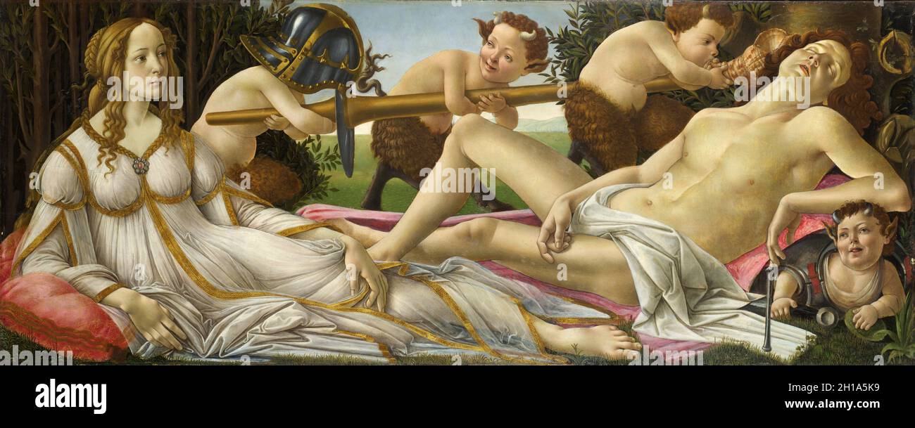 Venere e Marte di Sandro Botticelli Foto Stock