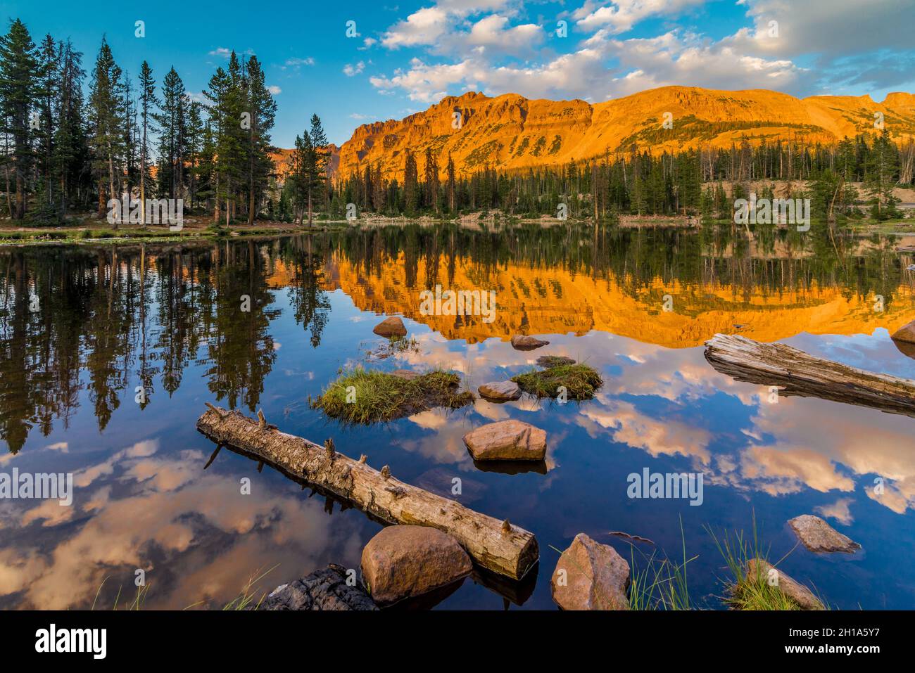Uinta Mountains Sunset - Hayden Peak - Butterfly Lake - Utah Foto Stock