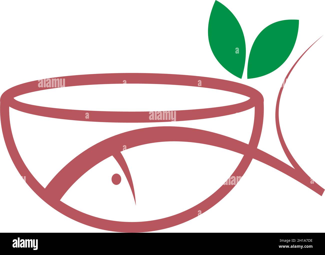 Icona ciotola logo disegno piano modello vettore Illustrazione Vettoriale
