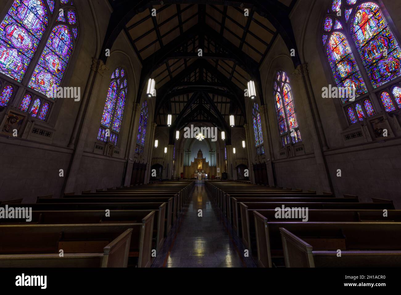 La Cattedrale dell'Annunciazione, una Cattedrale cattolica a Stockton, California, USA. Foto Stock