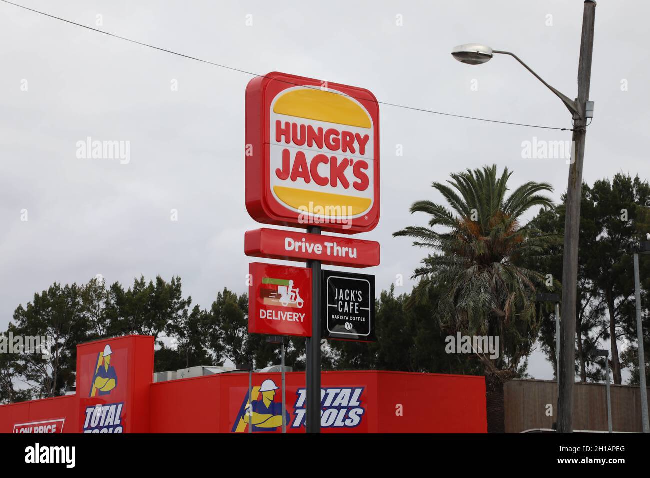 Hungry Jack's Drive Thru, Ashfield. Foto Stock