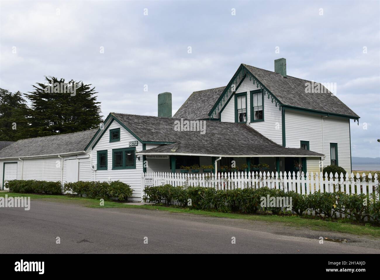 La casa di Tom Crellin a Oysterville sulla penisola di Long Beach, Washington state, USA, risale al 1869. Crellin proveniva dall'isola di Man. Foto Stock