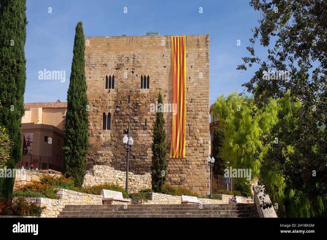 Spagna, Catalogna, Tarragona, mura romane Foto Stock