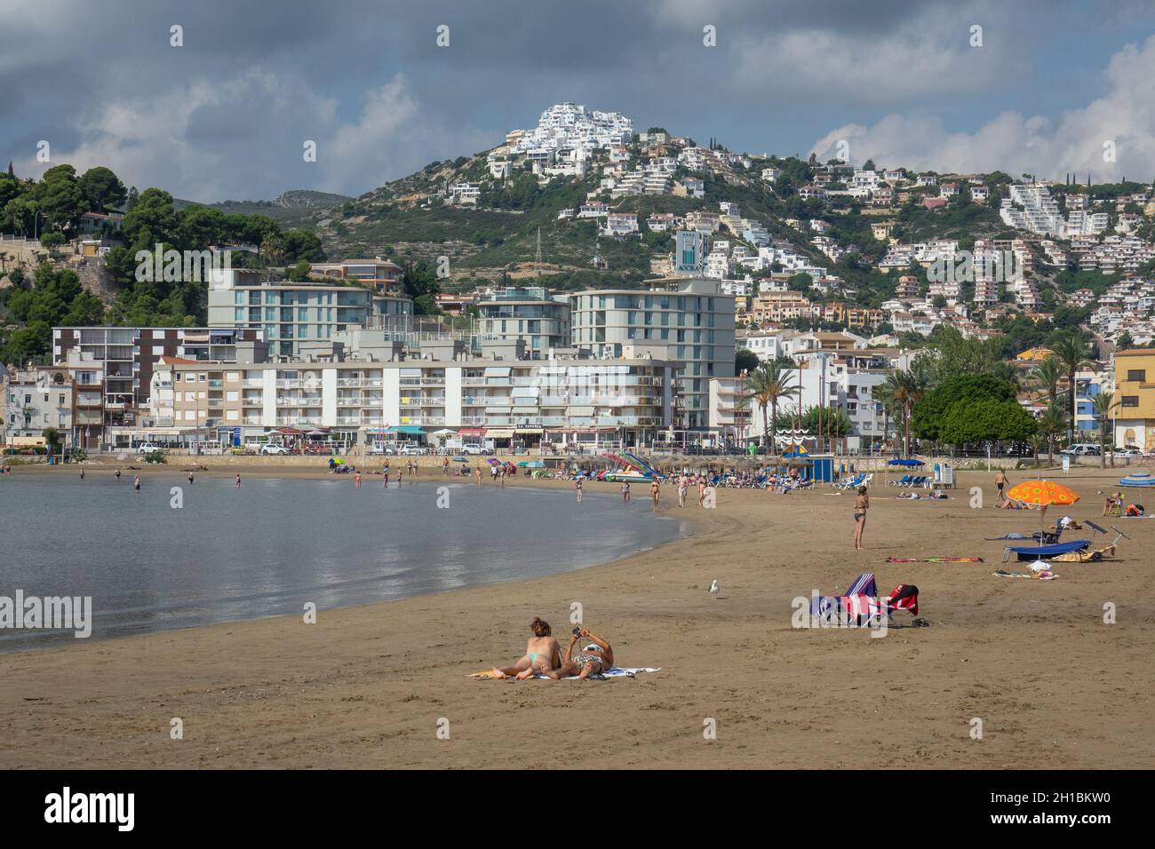 Spagna, Castellon, Peniscola spiaggia Foto Stock