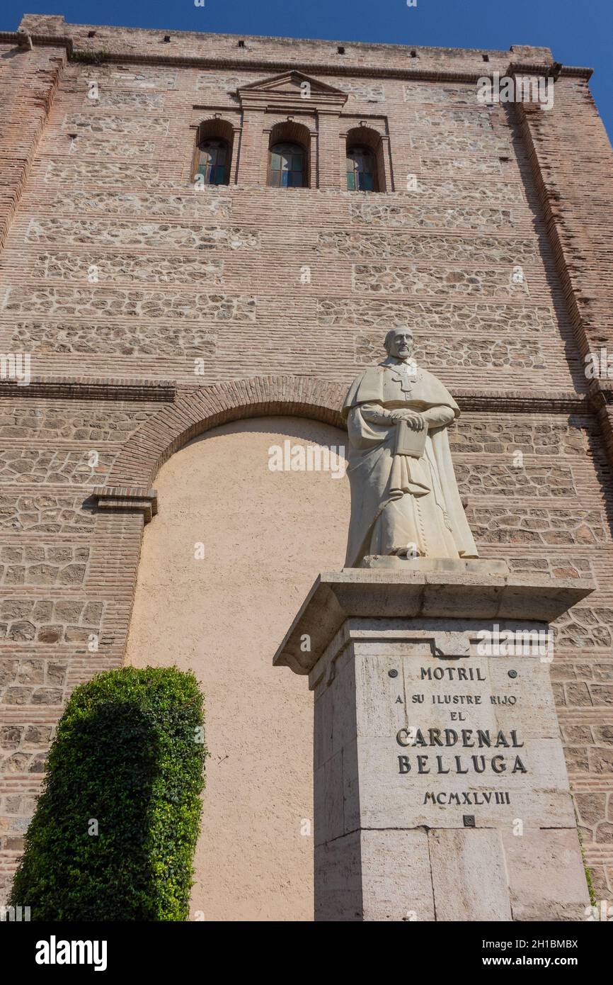 Spagna, Andalusia, Motril, Chiesa di Encarnacion e il Cardinale Belluga Foto Stock