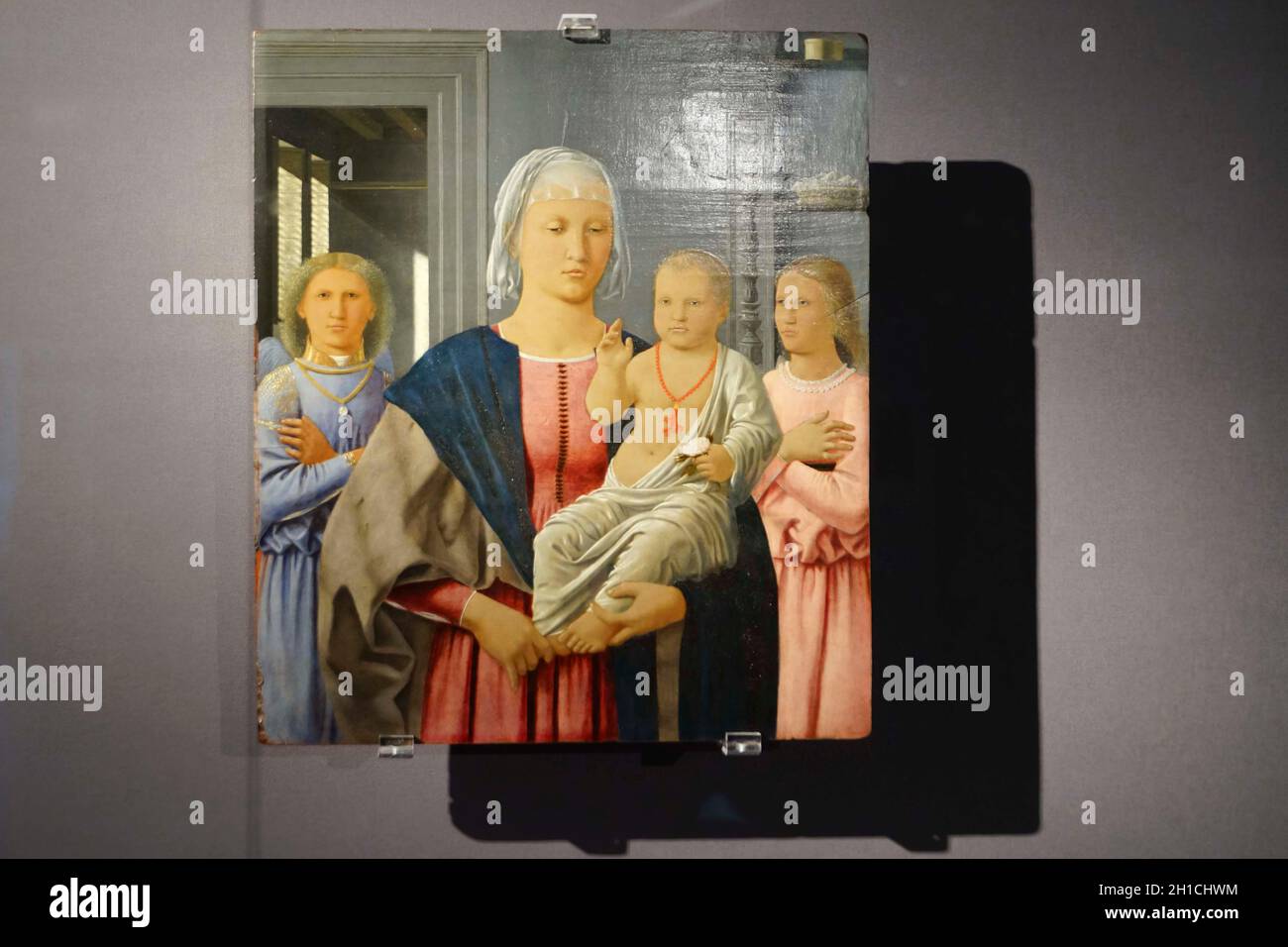 Palazzo Ducale, Madonna di Senigallia di Piero della Francesca, Patrimonio dell'Umanità dell'UNESCO, Urbino, Marche, Italia, Europa Foto Stock