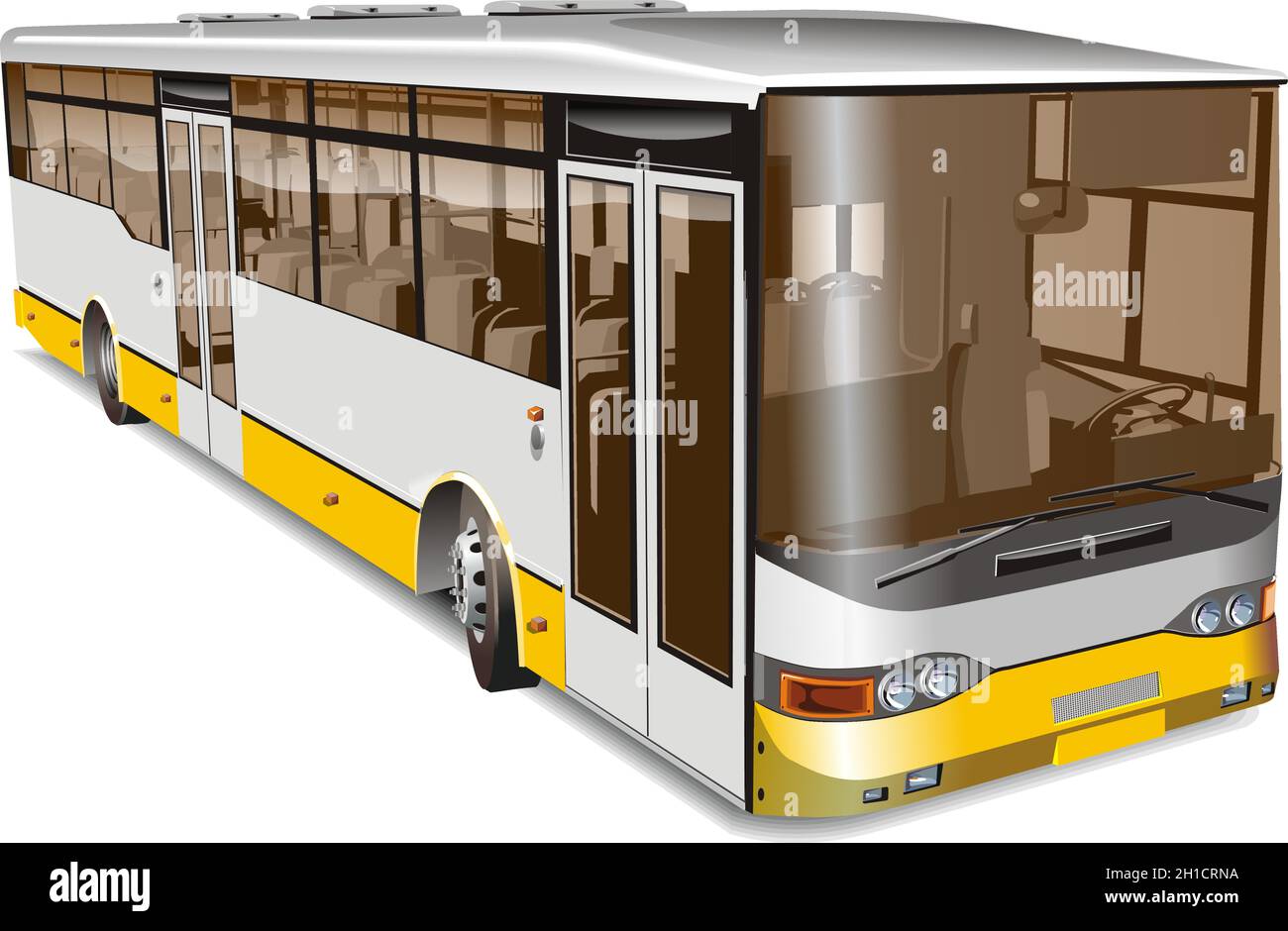illustrazione autobus della città. Formato vettoriale EPS-10 disponibile separato da gruppi e livelli per una facile modifica Illustrazione Vettoriale