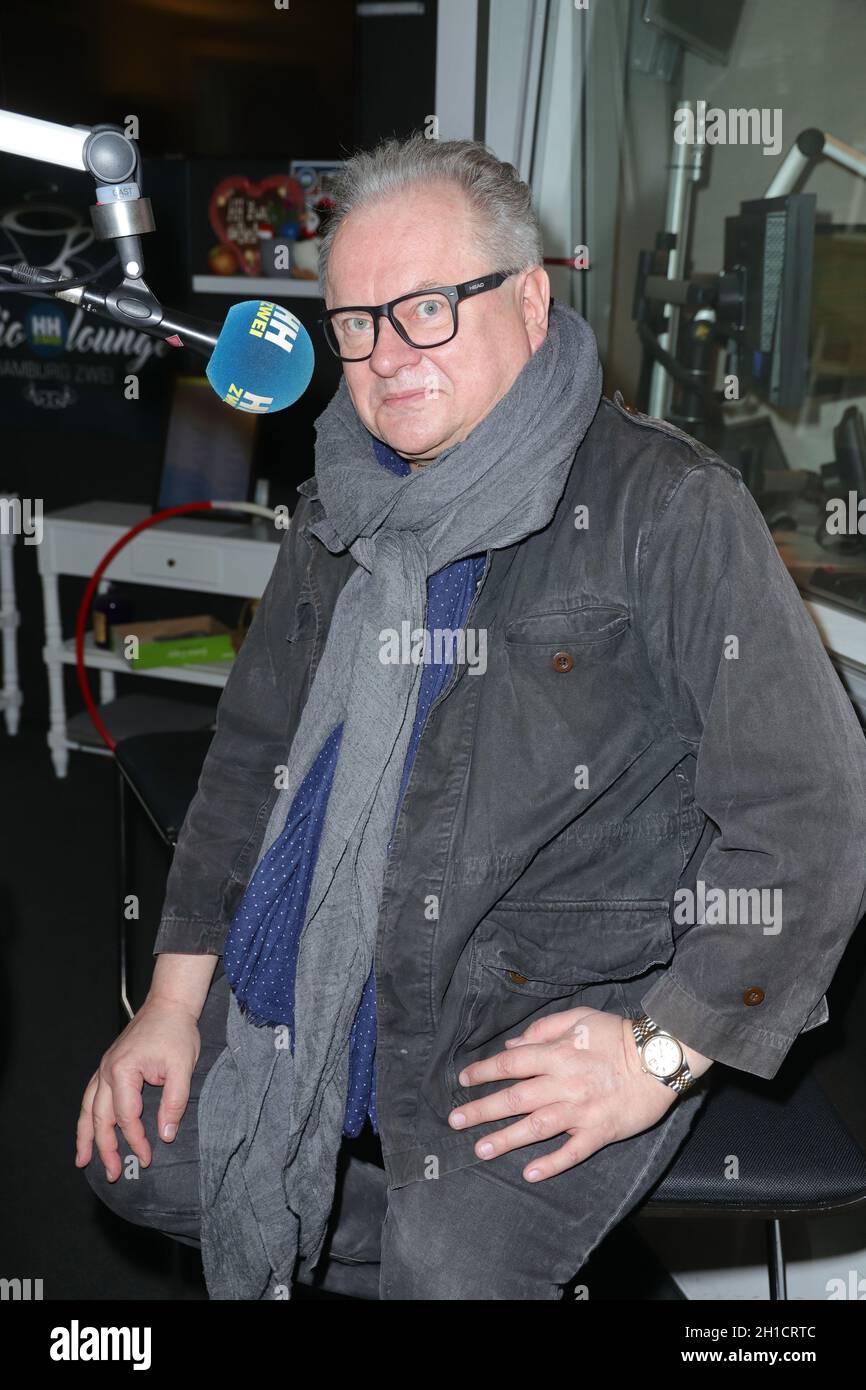 Heinz Rudolf Kunze, Studiobesuch des Musikers Heinz Rudolf Kunze im Studio von Hamburg 2 in der Spitalerstrasse, Amburgo, 27.02.2020 Foto Stock