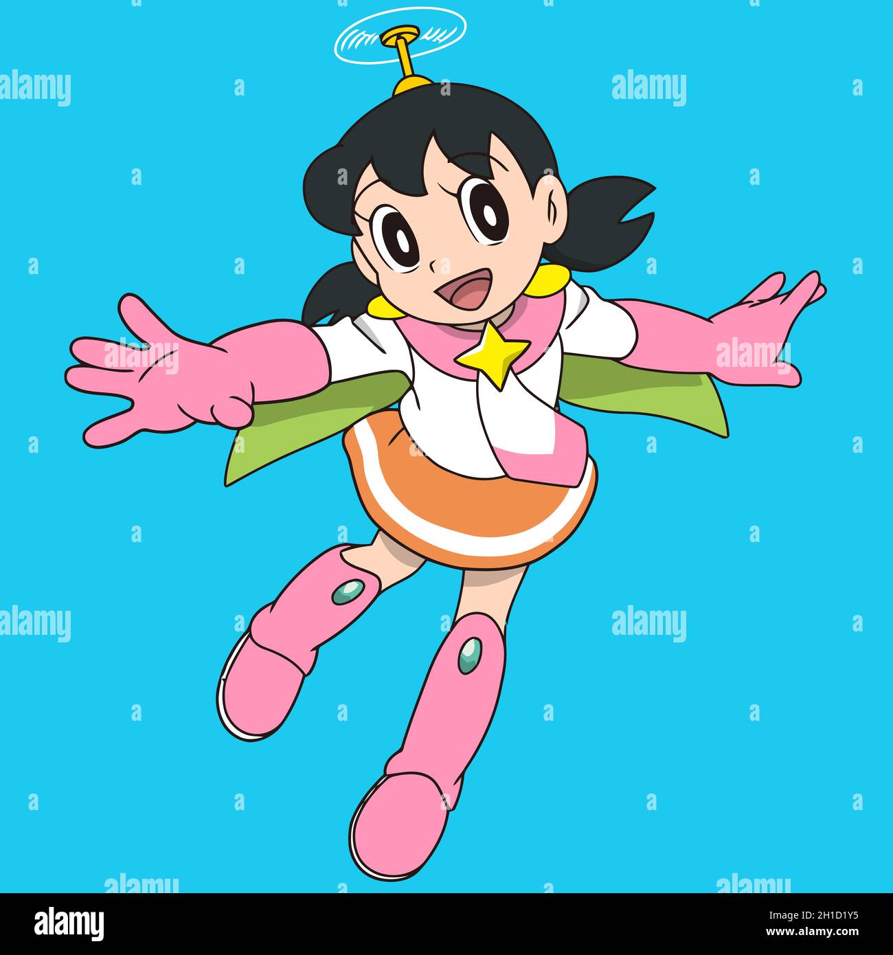 Figurina Doraemon - Shizuka - Mini Personaggio In Plastica Rigida Altezza 7 Cm - 3