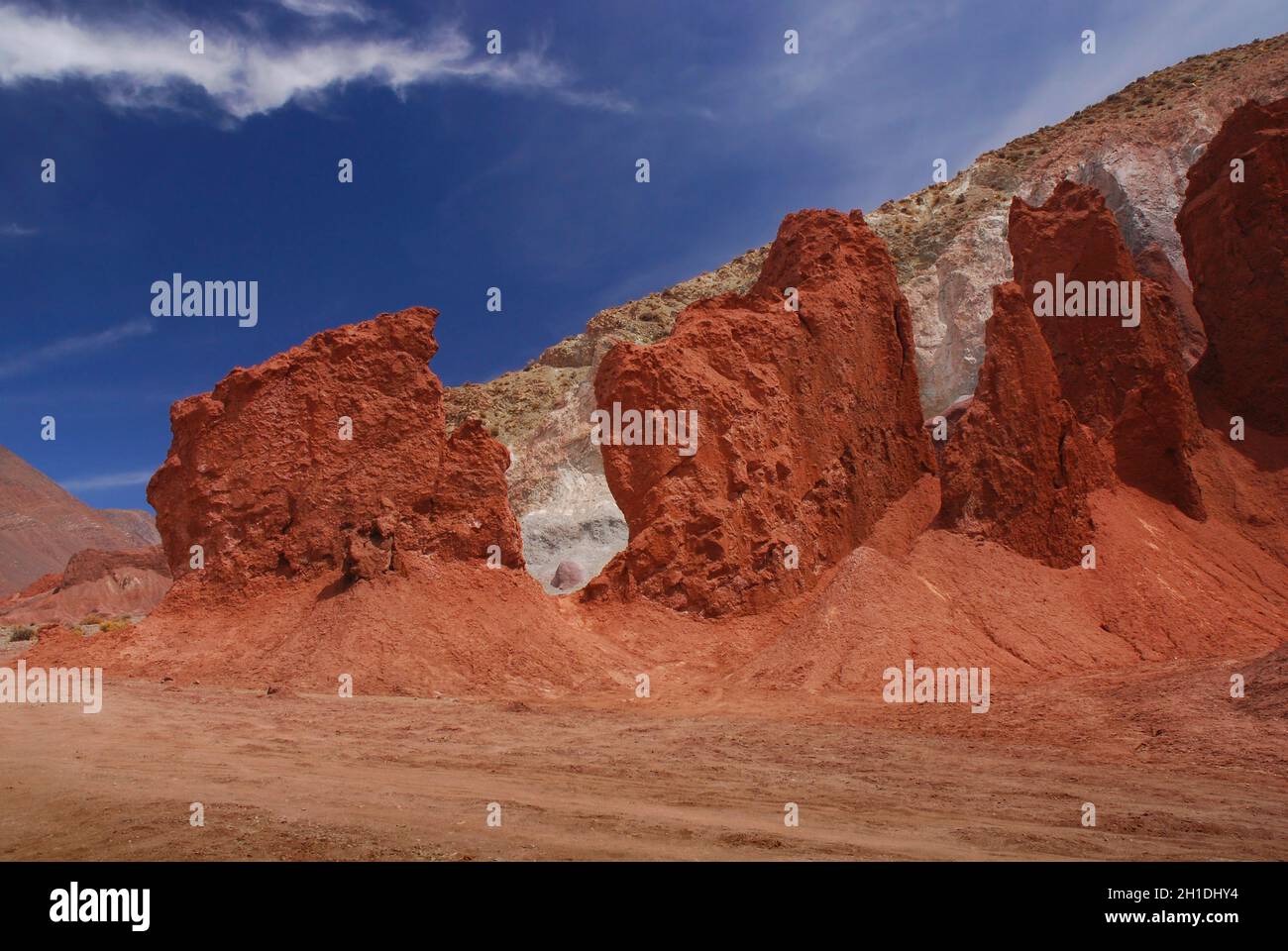 Rainbow Valley, il Deserto di Atacama, Cile Foto Stock