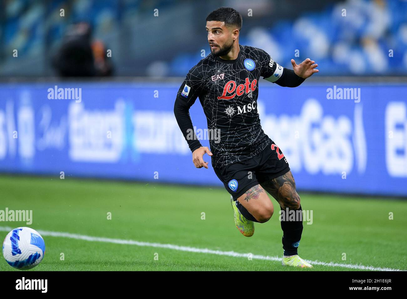 Lorenzo Insigne della SSC Napoli durante la Serie A match tra Napoli e Torino allo Stadio Diego Armando Maradona, Napoli, Italia, il 17 ottobre 2021. P Foto Stock