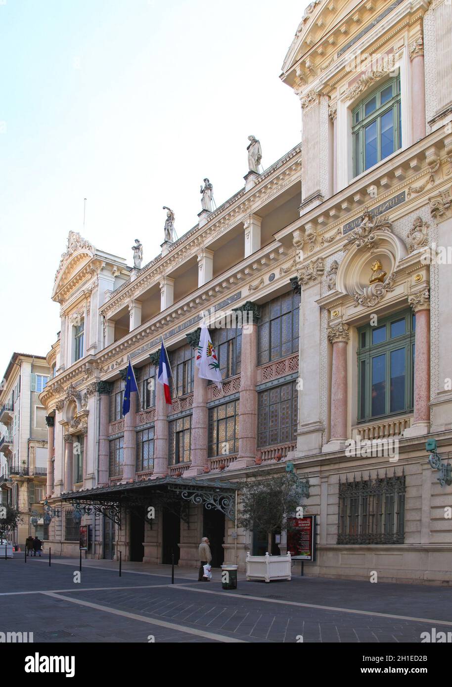 Nizza, Francia - 17 gennaio: Opera de Nizza il 17 gennaio 2012. Teatro dell'Opera e di Balletto della Orchestra filarmonica di Nizza, in Francia. Foto Stock