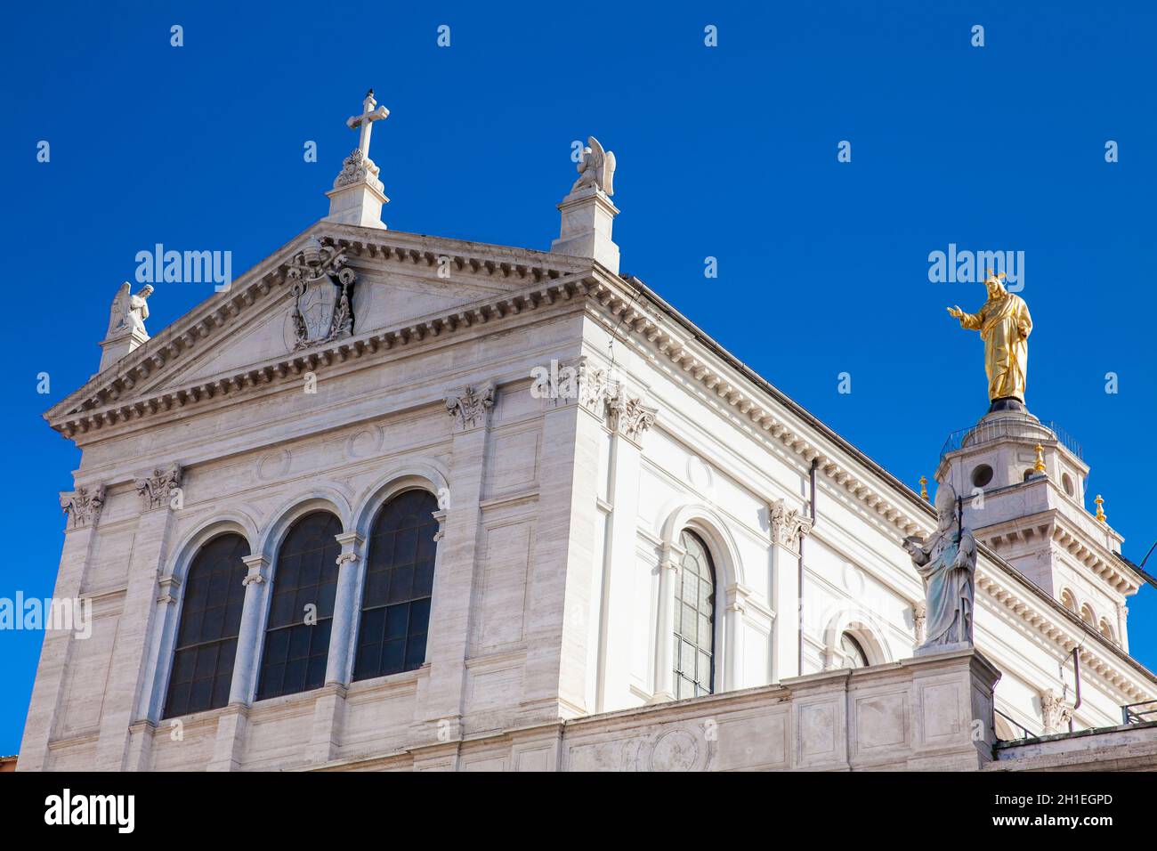 Basilica del Sacro Cuore di Gesù presso la Caserma Pretorio consacrato 1887 a Roma Foto Stock