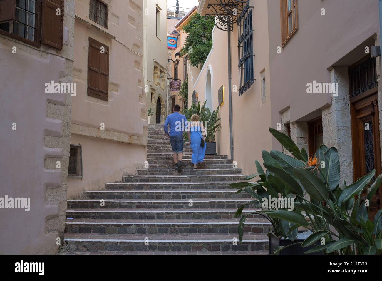 Altstadtgasse, Topanas-Viertel, Chania, Kreta, Griechenland Foto Stock