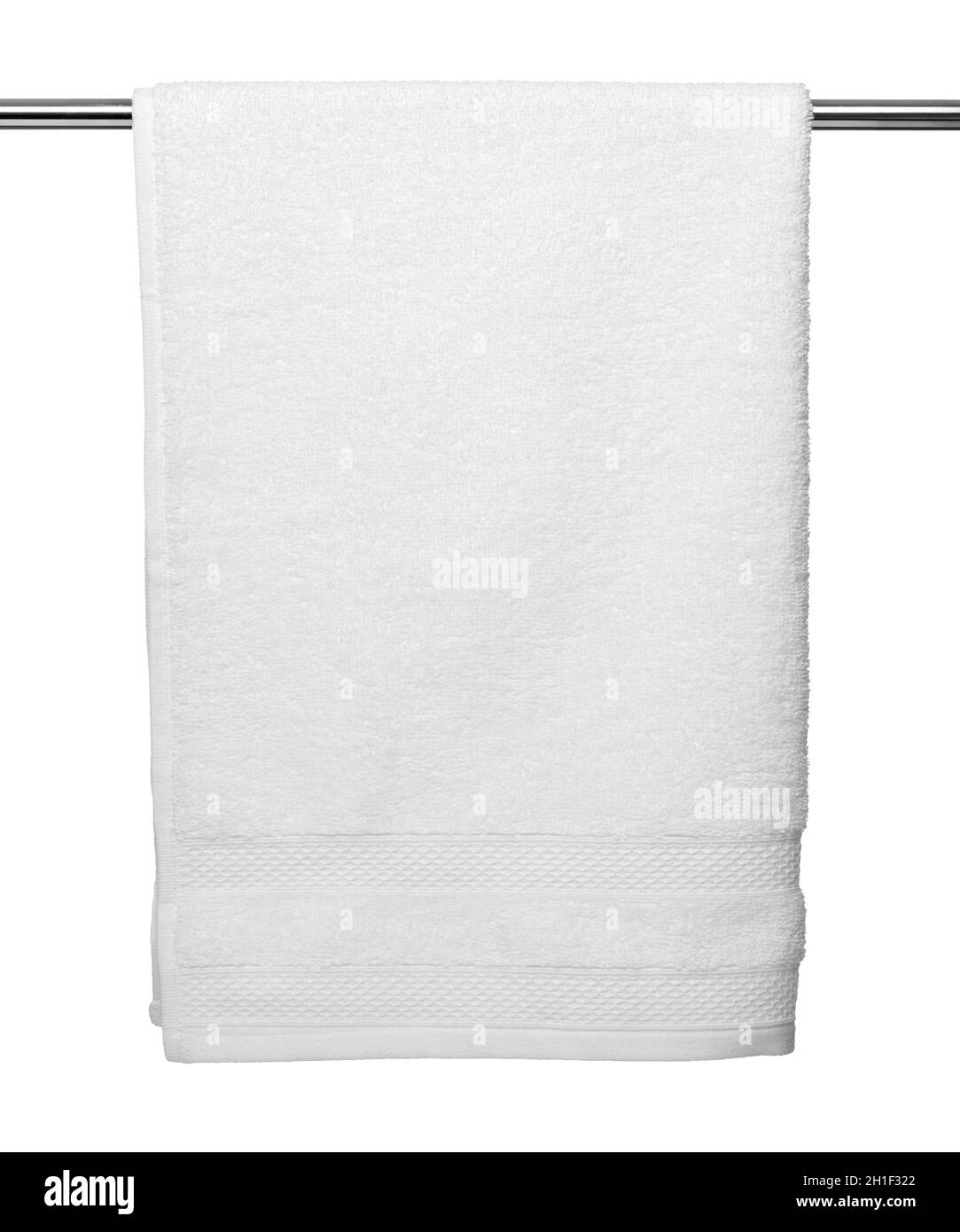 asciugamano cotone bagno bianco spa tessuto Foto Stock