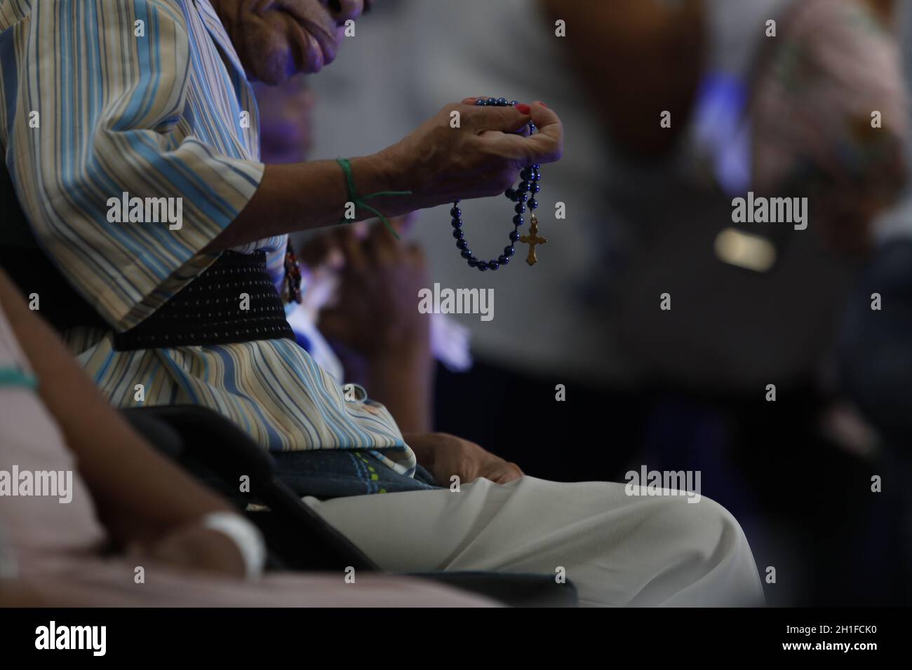 salvador, bahia / brasile - 13 agosto 2019: Messa solenne in onore di Santa Dulce dos Pobres, nel santuario religioso della città di Salvador. L Foto Stock