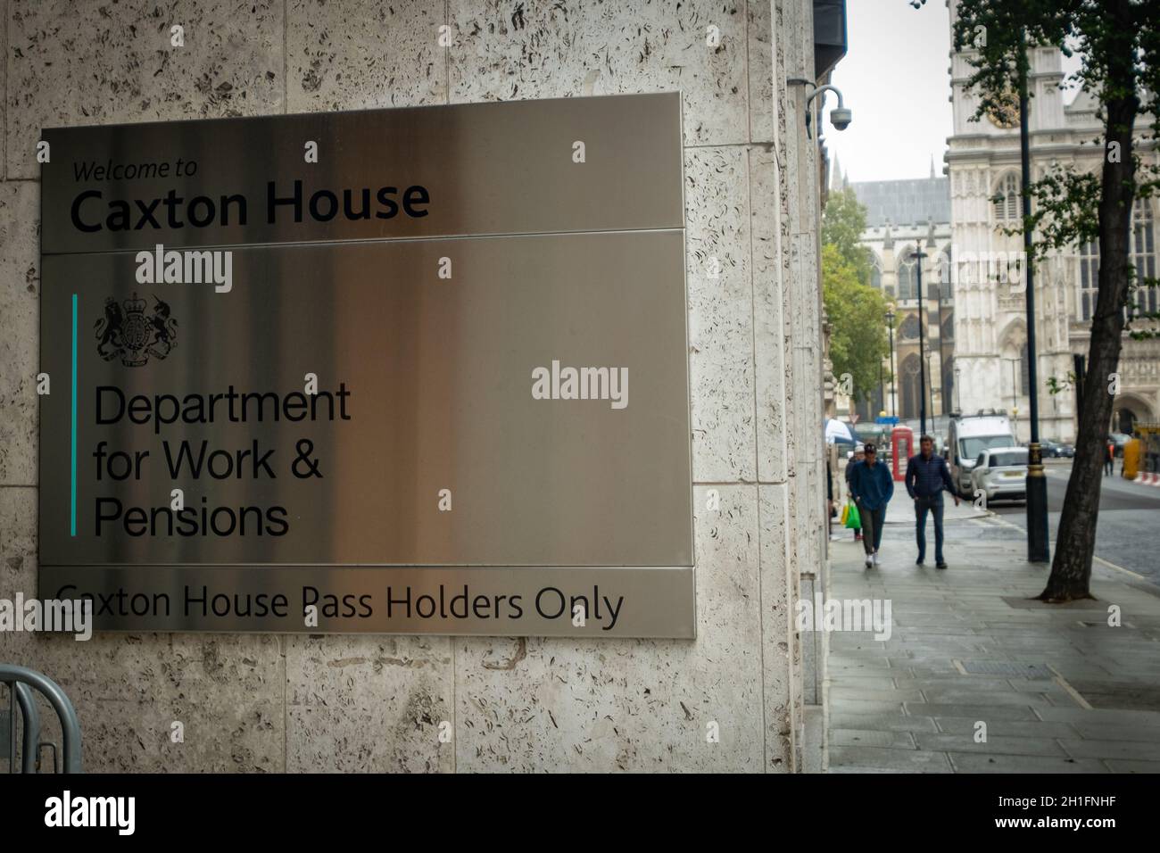 Londra- Dipartimento per il lavoro e le pensioni presso la Caxton House di Westminster. Edificio governativo del Regno Unito. Foto Stock