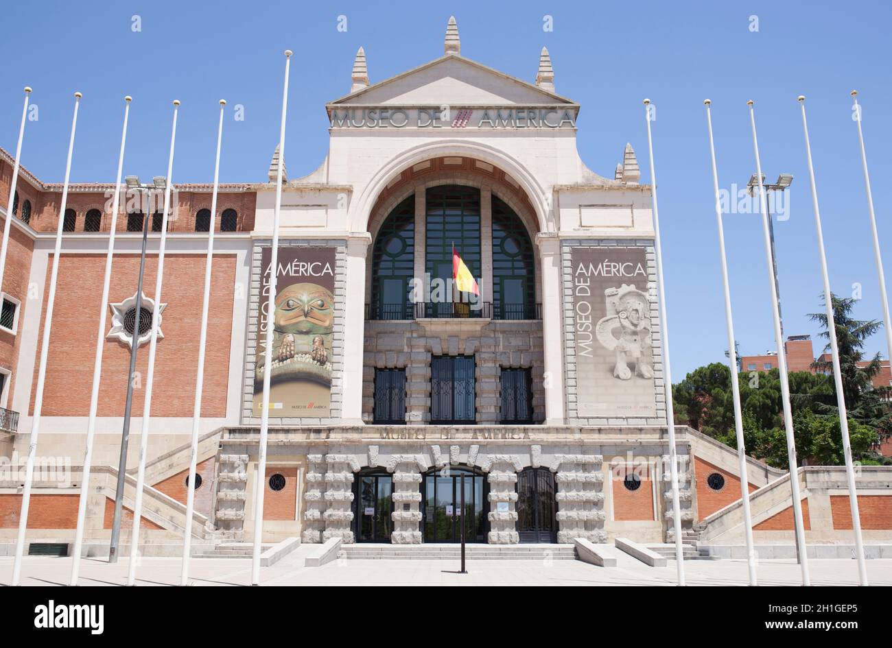 Museo delle Americhe, Madrid, Spagna. Facciata principale Foto Stock