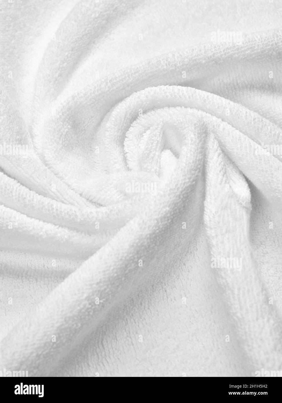 asciugamano cotone bagno bianco spa tessuto Foto Stock