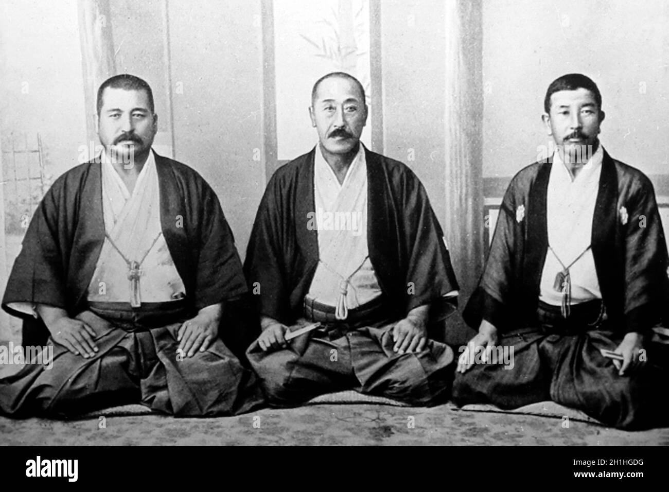 Scherma Masters, Giappone, primi del 1900 Foto Stock