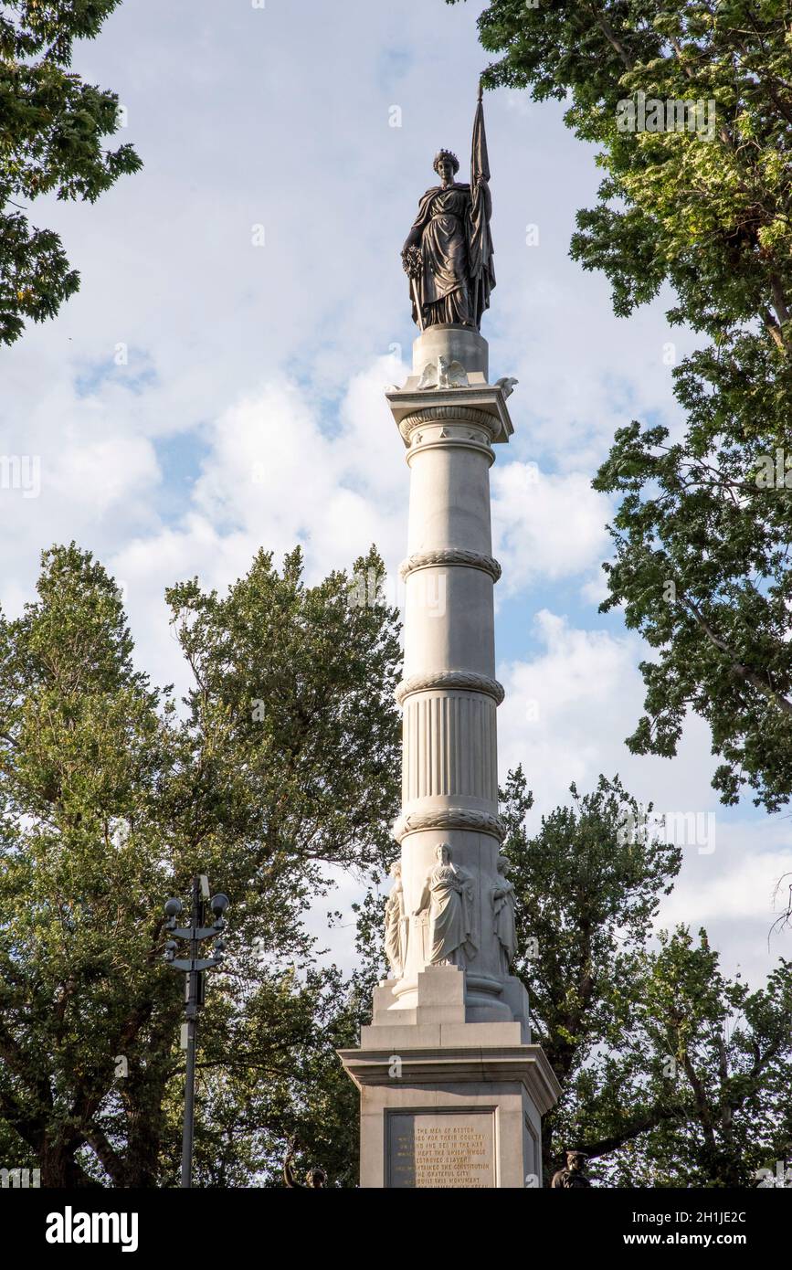 I soldati e marinai Monumento a Boston Common a Boston, nel Commonwealth degli Stati Uniti del Massachusetts. Foto Stock