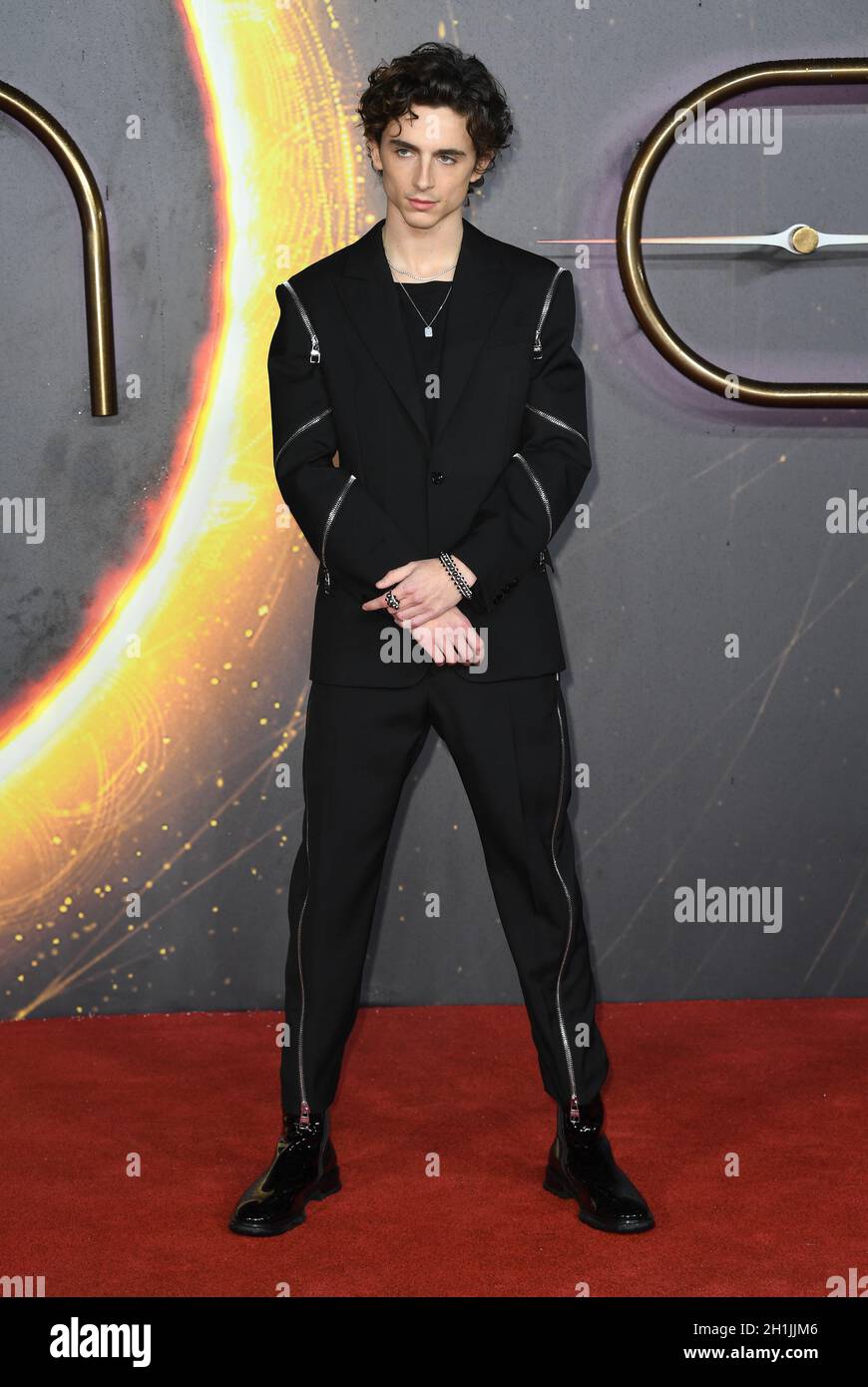 18 ottobre 2021. Londra, Regno Unito. Timothée Chalamet arrivo alla Dune UK Special Screening, Odeon Leicester Square. Credit: Doug Peters/EMPICS/Alamy Live News Foto Stock