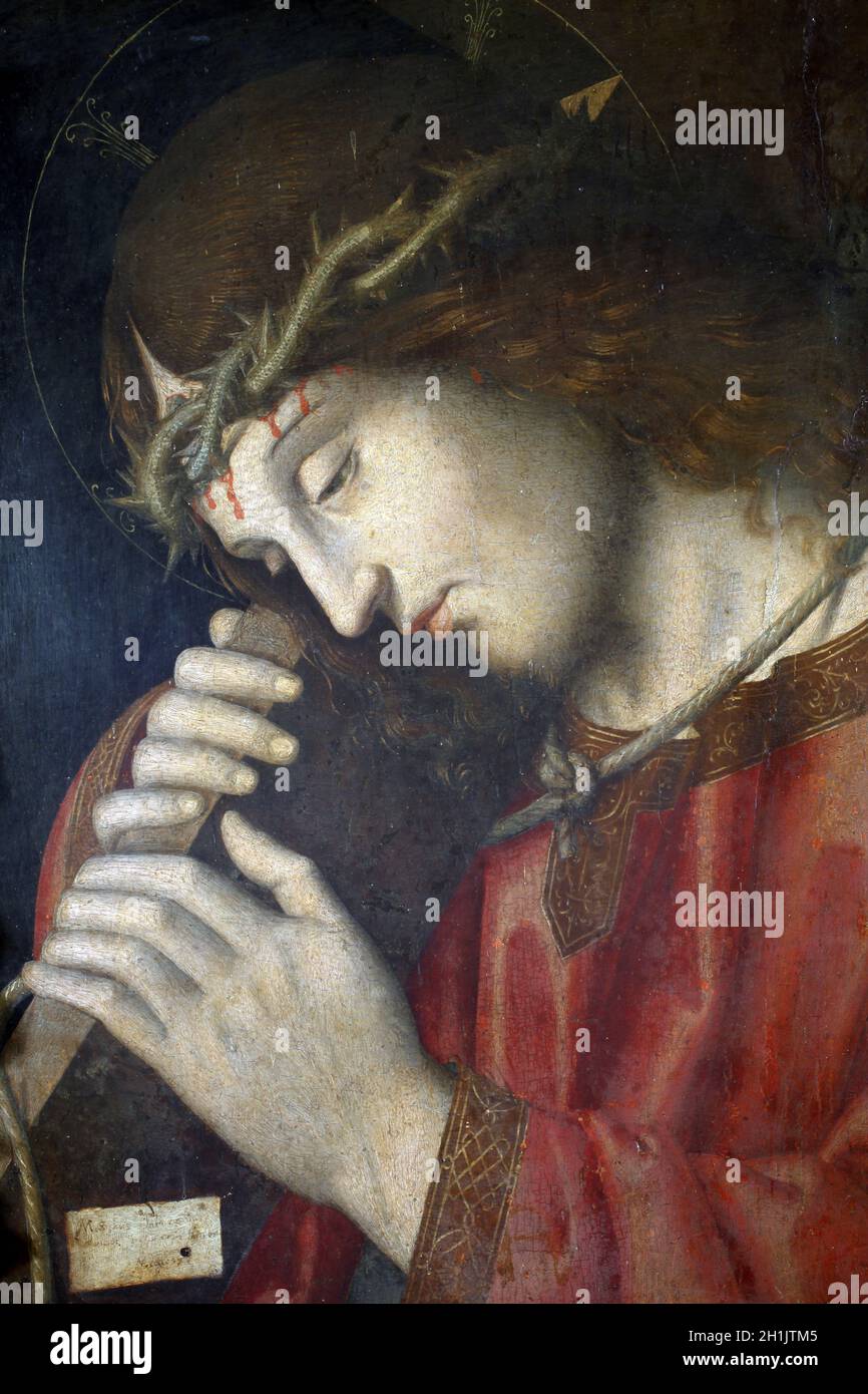 Marco Palmezzano: Cristo che porta la Croce, Collezione di antichi Maestri, Accademia croata delle Scienze a Zagabria Foto Stock