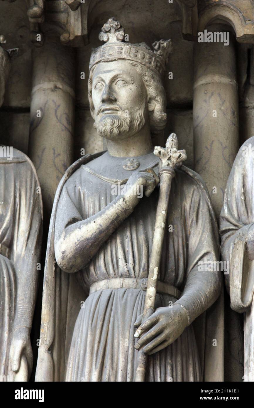 King' Salomon, chiesa di Saint Germain-l'Auxerrois, Parigi Foto Stock