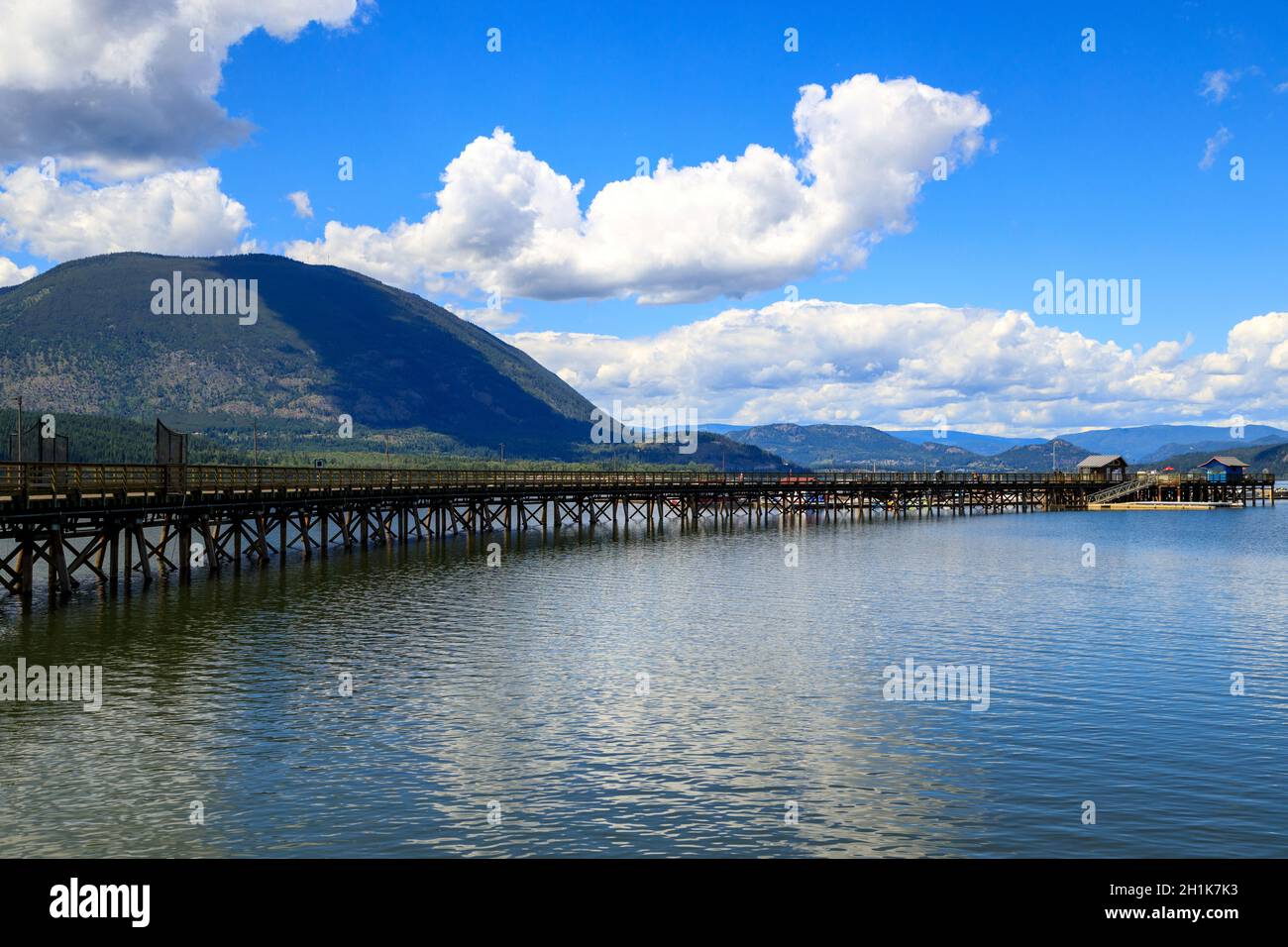 Salmon Arm è una città della Columbia Britannica, situata nel distretto regionale di Shuswap. Salmone Arm è ho Foto Stock