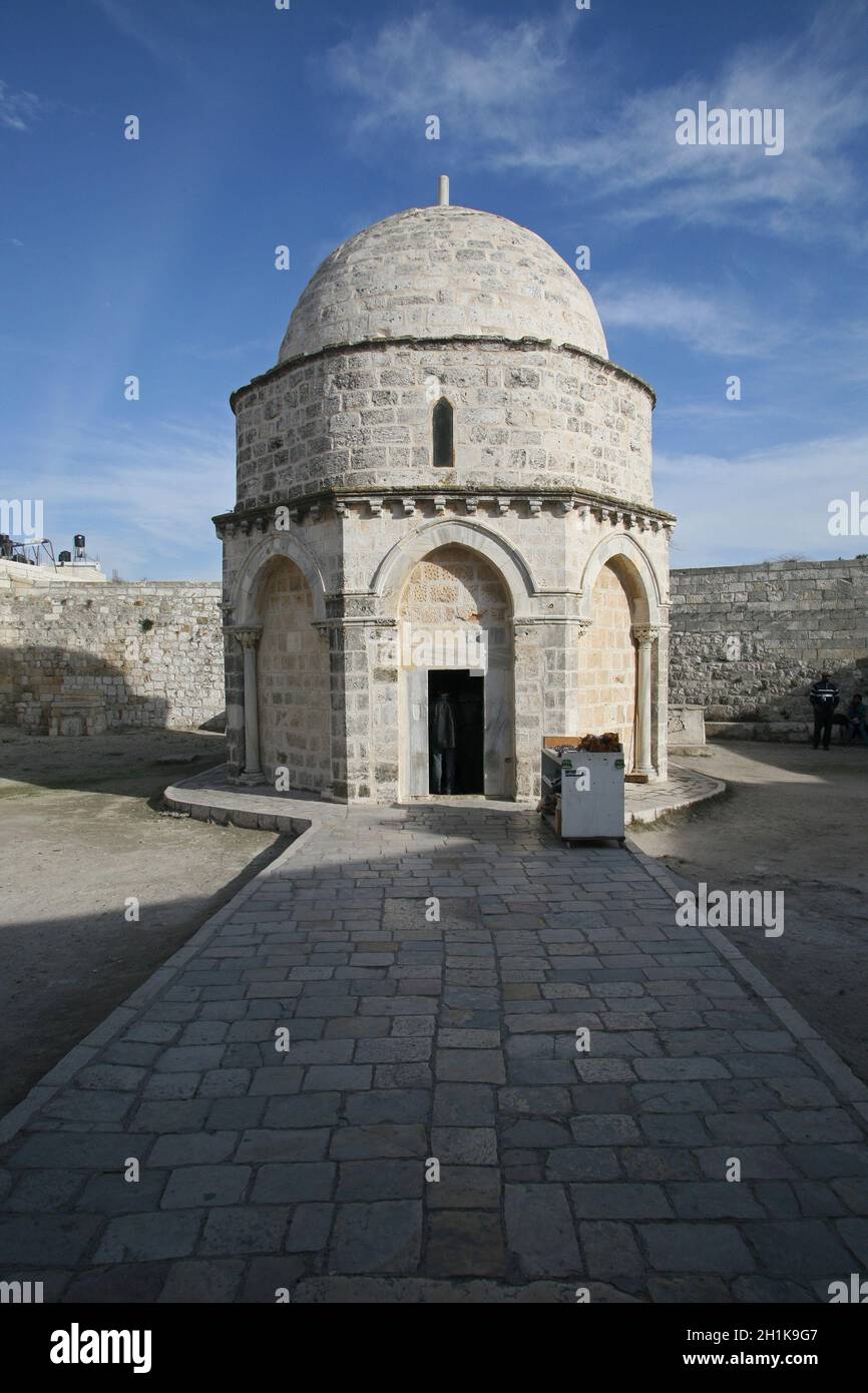 Cappella dell'Ascensione di Gesù Cristo, di Gerusalemme Foto Stock