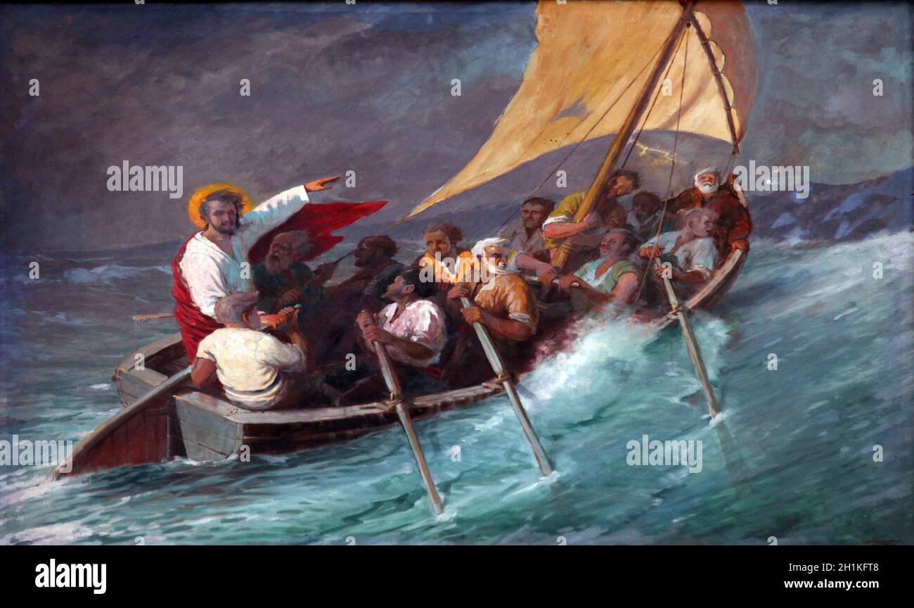 La Tempesta Sul Mare Di Galilea Cristo in tempesta sul mare di galilea immagini e fotografie stock ad