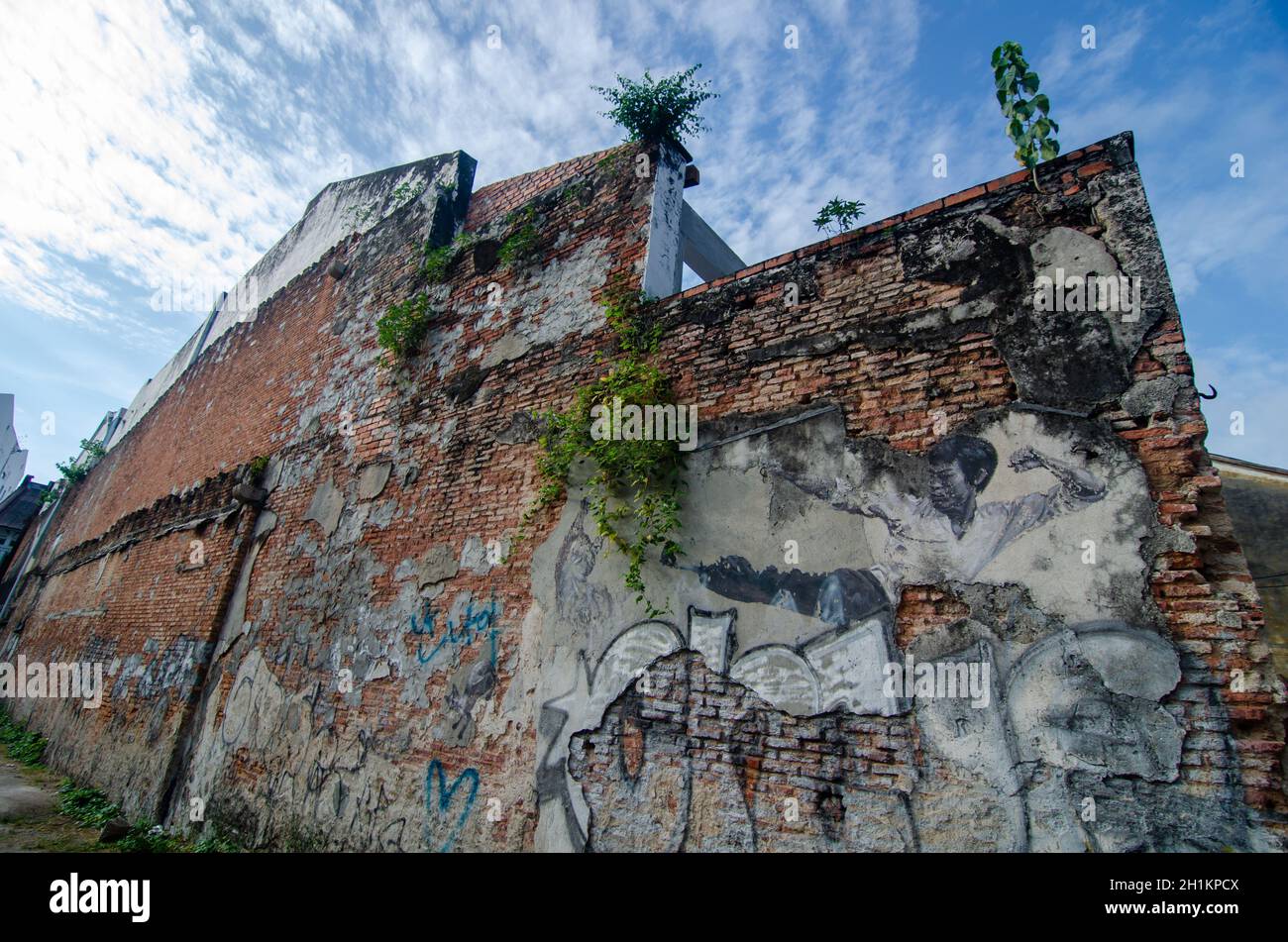 Georgetown, Penang/Malaysia - Feb 14 2020: Bruce Lee Mural Foto Stock