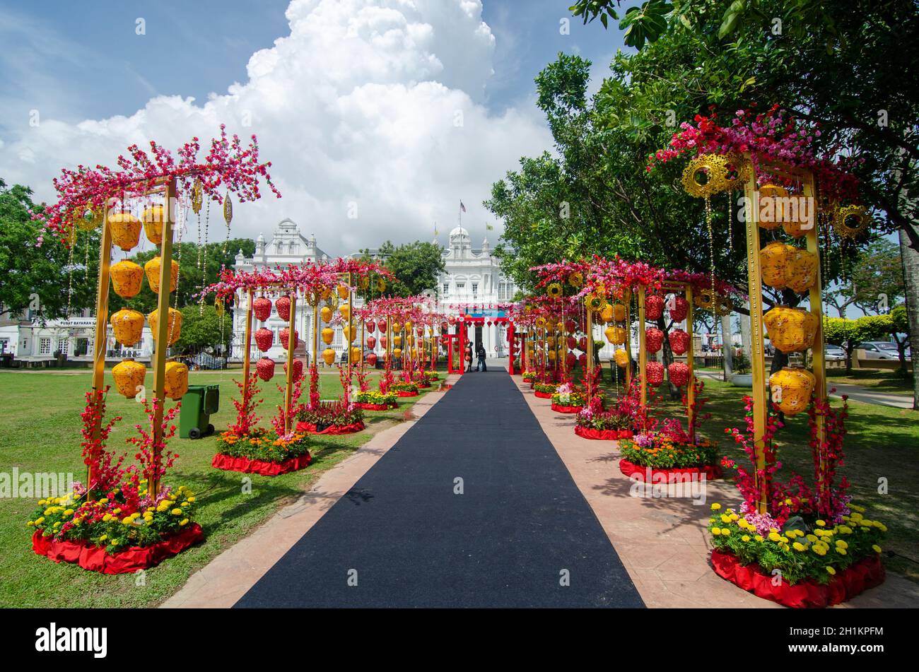Georgetown, Penang/Malaysia - Feb 15 2020: Decorazione cinese nuovo anno. Foto Stock